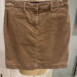 Talbots Classic Tan Corduroy Skirt